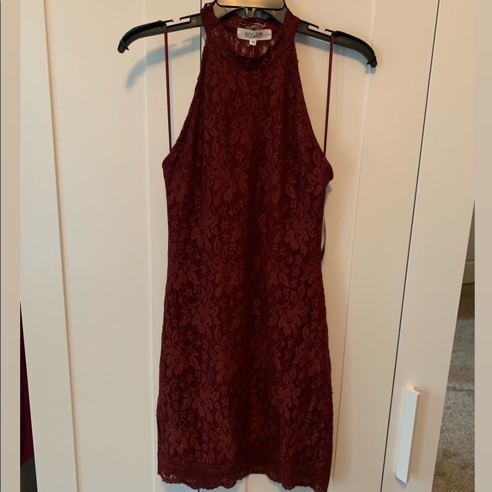 Brand new burgundy lace dress!